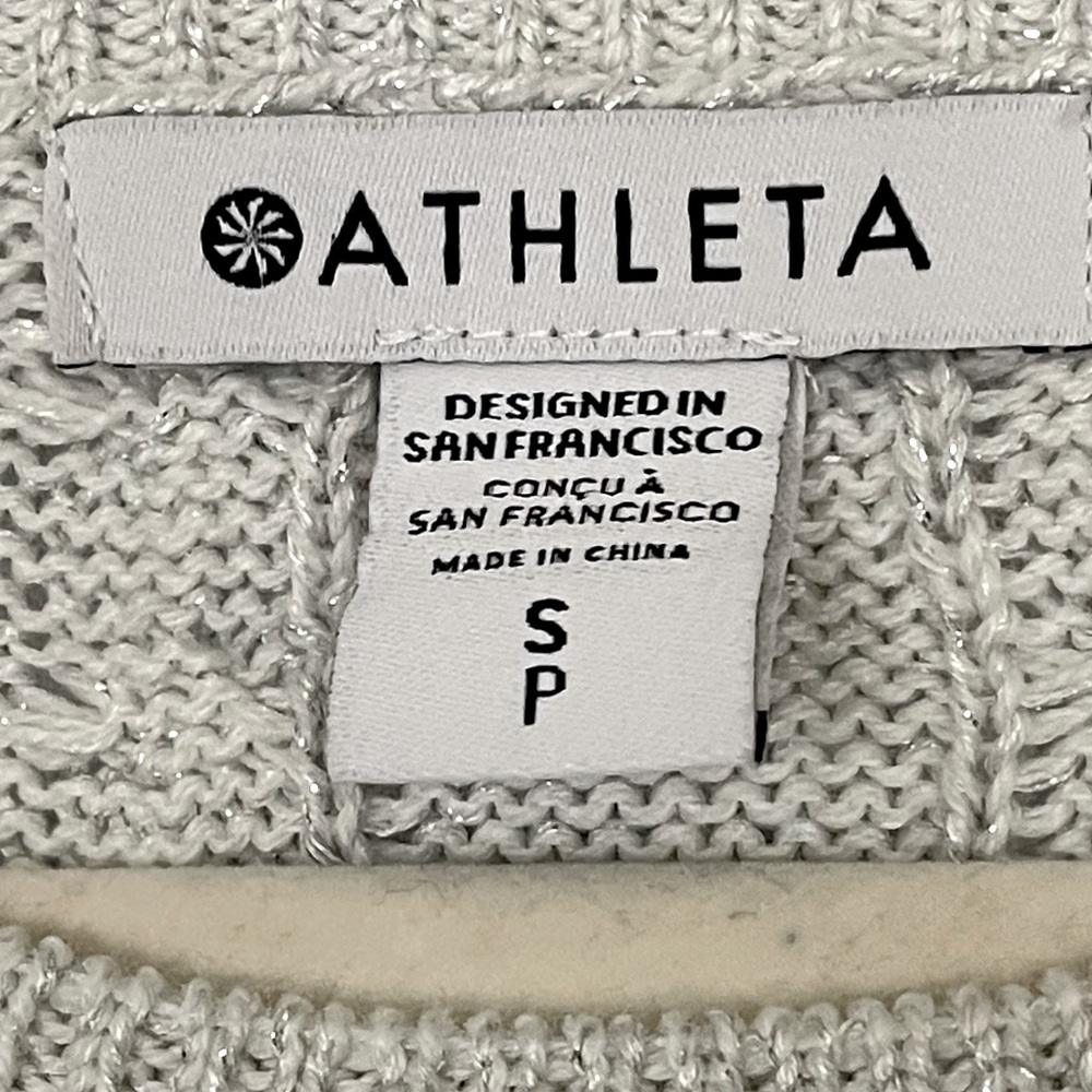 Athleta Hawthorn Textured crewneck oversized wool blend cable knit sweater - Picture 7 of 11